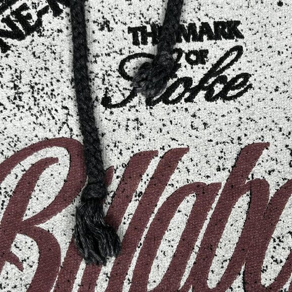 Billabong Hoodie Mens Medium Charcoal Gray Graphic Pullover Fleece Y2K Surf - Picture 5 of 14